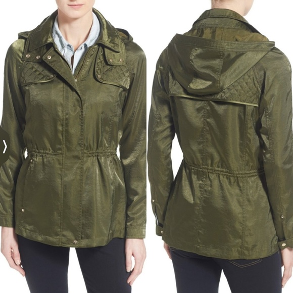 Vince Camuto Women's Combed Cotton Jacket Green Size X-Large